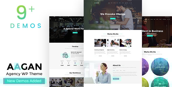 Aagan – Agency Startup WordPress Theme