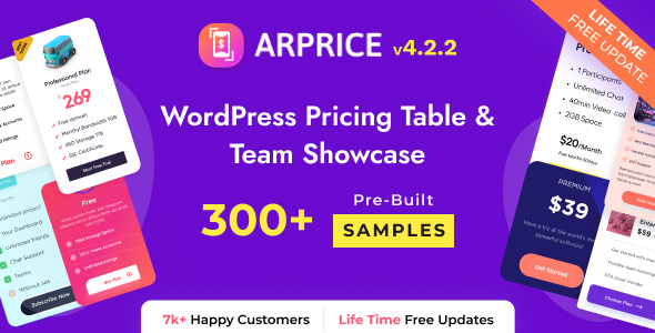 ARPrice – Responsive WordPress Pricing Table Plugin