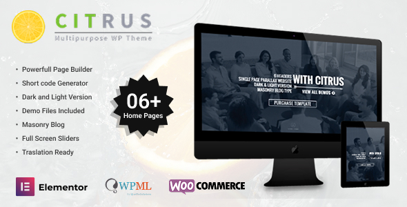 Citrus – One Page WordPress