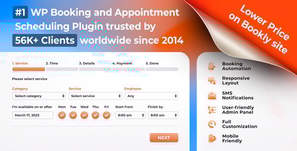 Bookly – Appointment Booking and Scheduling Software System