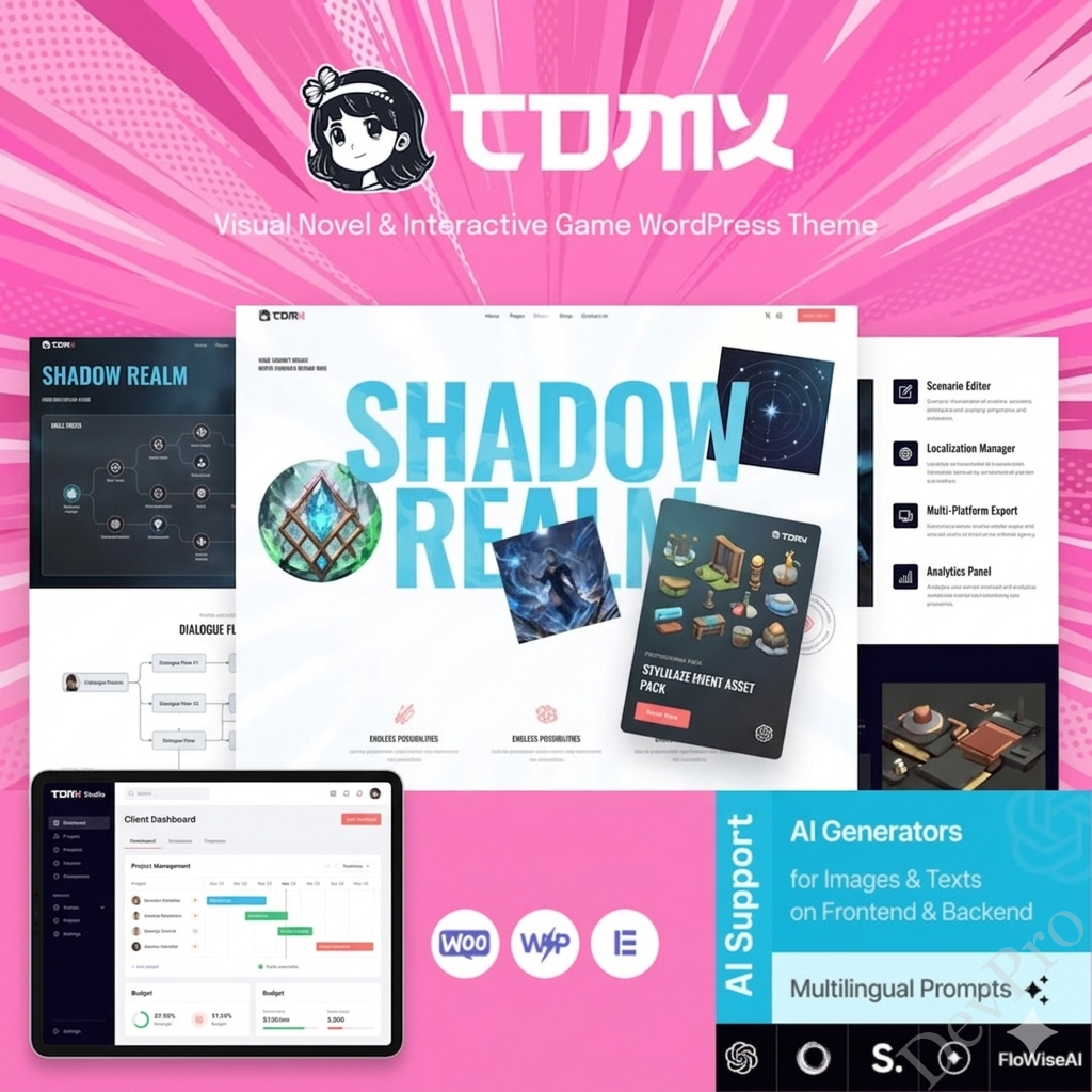 ComX – Visual Novel & Interactive Game WordPress Theme