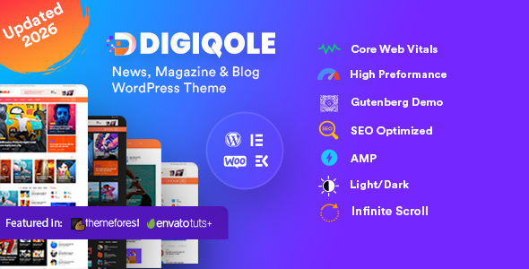 Digiqole – News Magazine WordPress Theme