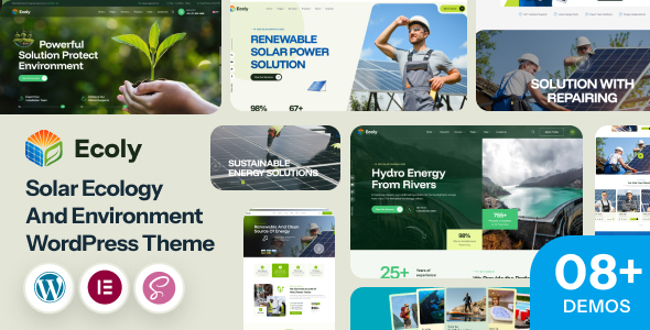 Ecoly – Solar Ecology & Environment WordPress Theme