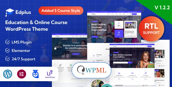 Edplus – WordPress Theme for Education & Online Courses with RTL Support