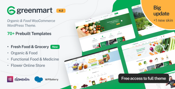 GreenMart – Organic & Food WordPress Theme