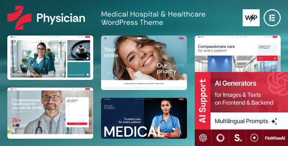 Physician - Medical Hospital and Healthcare WordPress Theme - Download GPL Version Preview