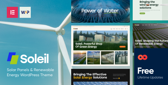 Soleil Solar Panels WordPress Theme - Download GPL Version Preview