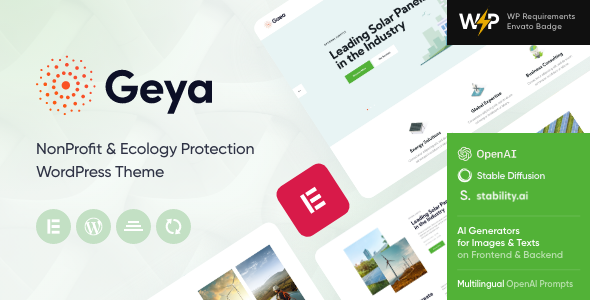 Geya Renewable Energy Ecology WordPress Theme - Download GPL Version Preview