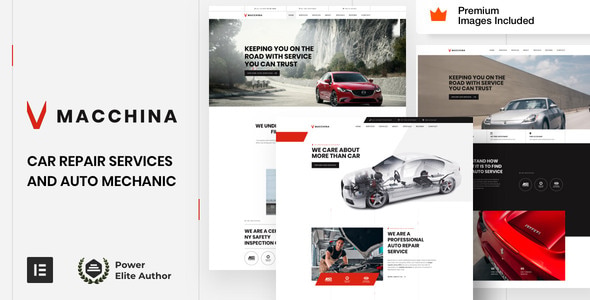 Macchina Auto Repair WordPress Theme - Download GPL Version Preview