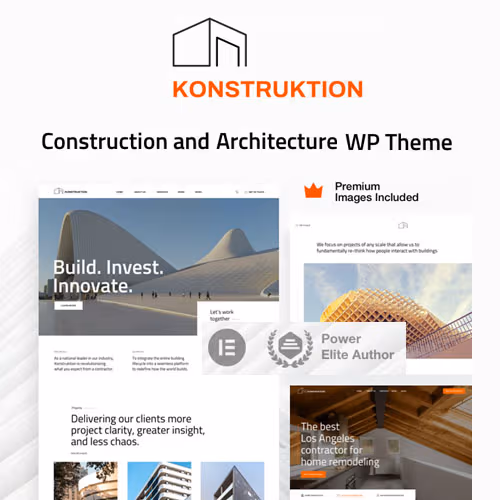 Konstruktion Construction Architecture WordPress Theme - Download GPL Version
