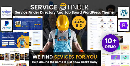 Service Finder Service And Business Listing WordPress Theme - Download GPL Version Preview