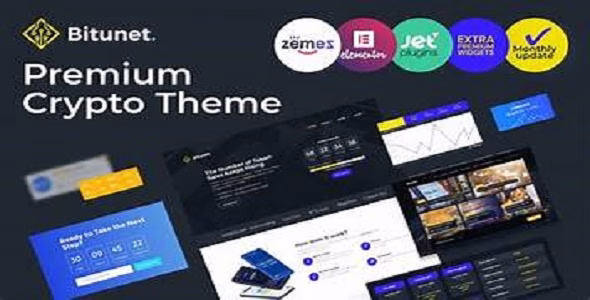 Bitunet Cryptocurrency Elementor WordPress Theme