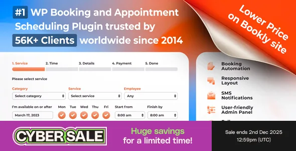Bookly PRO - Appointment Booking with Scheduling