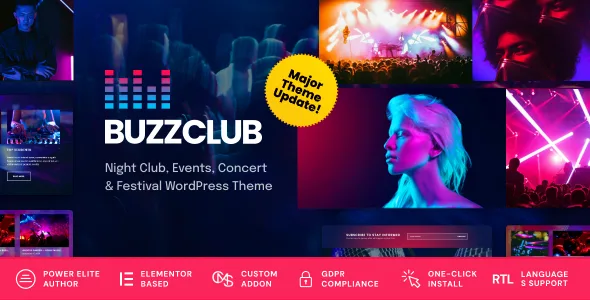 Buzz Club - Night Club, DJ & Music WordPress Theme
