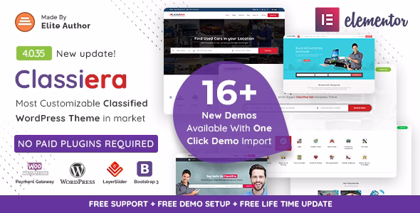 Classiera Classified Ads WordPress Theme