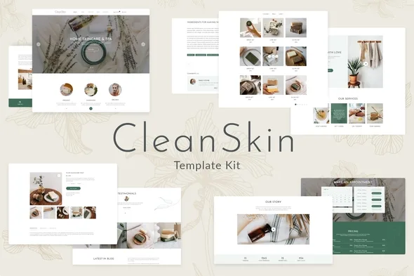 CleanSkin | Handmade Organic Soap & Natural Cosmetics Template Kit