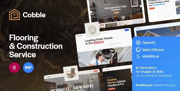 Cobble - Flooring & Construction Service WordPress Theme + AI