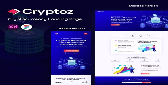 Cryptoz Cryptocurrency Landing Page Elementor WordPress