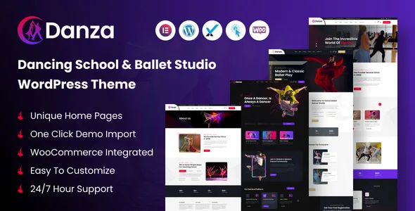 Danza - Dancing School and Ballet Studio WordPress Theme
