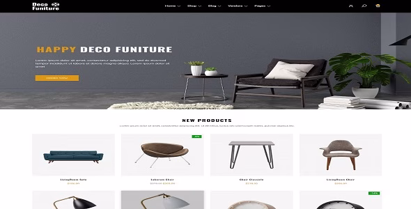 Deco Furniture The Elementor Decorate Furniture WordPress theme