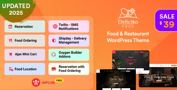 Deliciko - Restaurant WordPress Theme