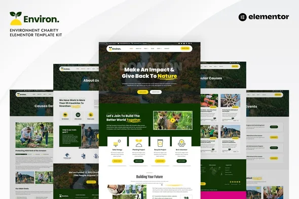 Envirant - Ecology and Environment Elementor Pro Template Kit