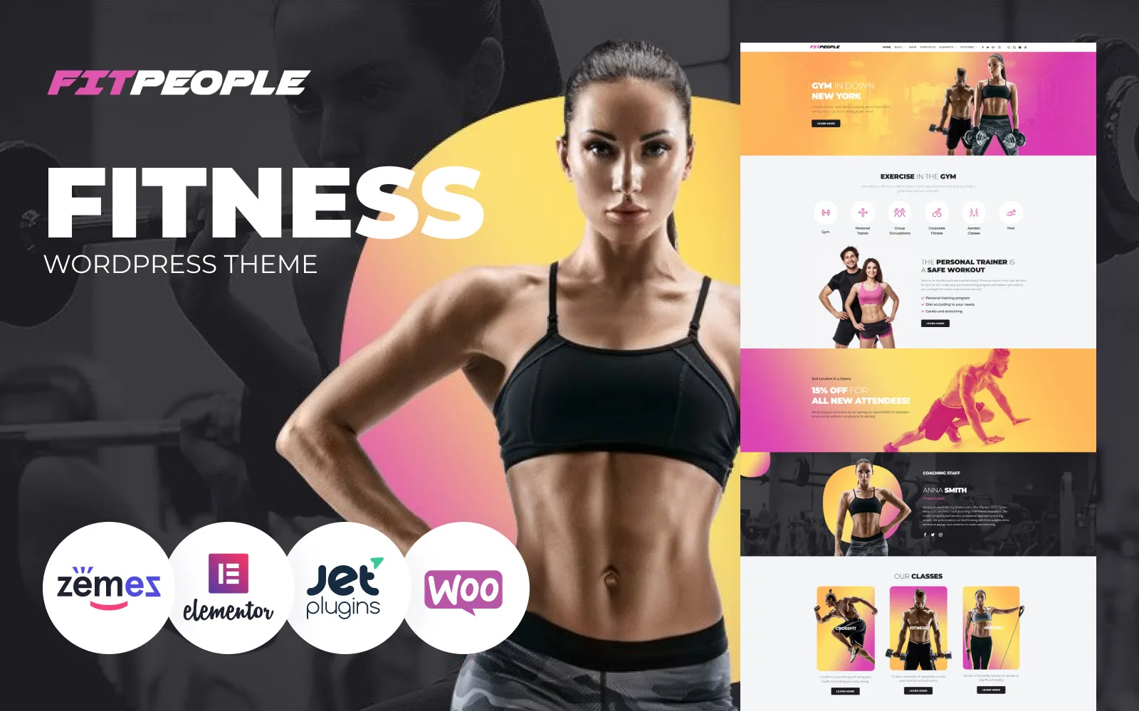 FitPeople - Fitness Elementor WordPress Theme