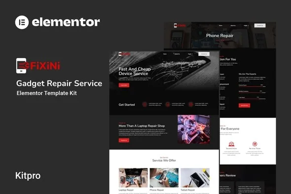 Fixini - Gadget Repair Service Elementor Templates Kit