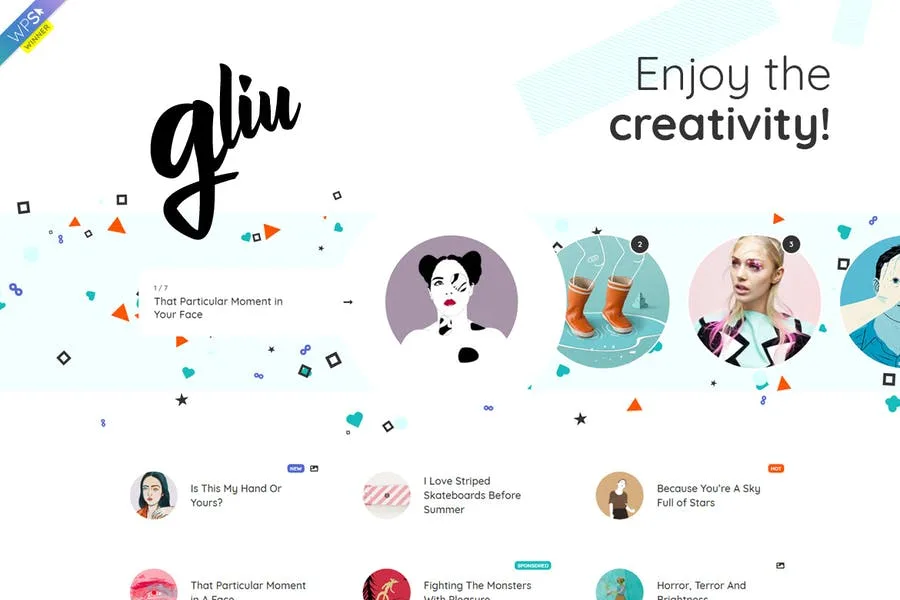 Gliu - Creative WordPress Blog Theme