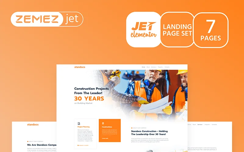 Grandbuild - Construction Company Jet Elementor Template