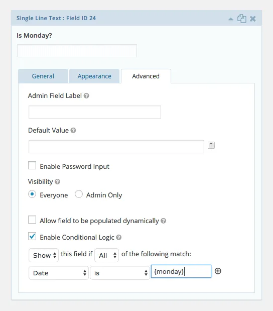 Gravity Perks Conditional Logic Dates Plugin