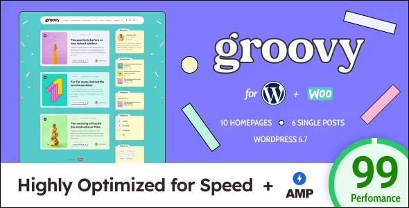 Groovy - Modern & Lightweight Blog for WordPress Theme
