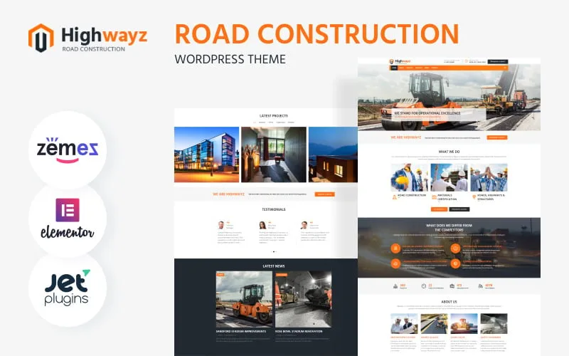 Highwayz - Road Construction WordPress Theme
