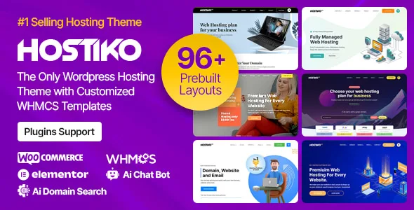 Hostiko WordPress WHMCS Hosting Theme