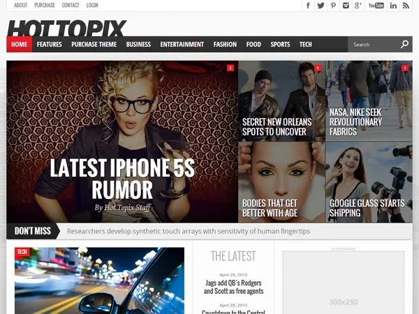 Hot Topix - Modern WordPress Magazine Theme