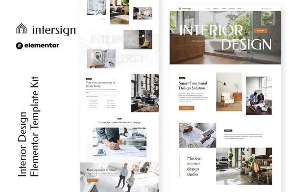 InterSign - Interior Design & Architecture Elementor Templates Kit