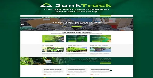 JunkTruck Garbage Removal Service WordPress