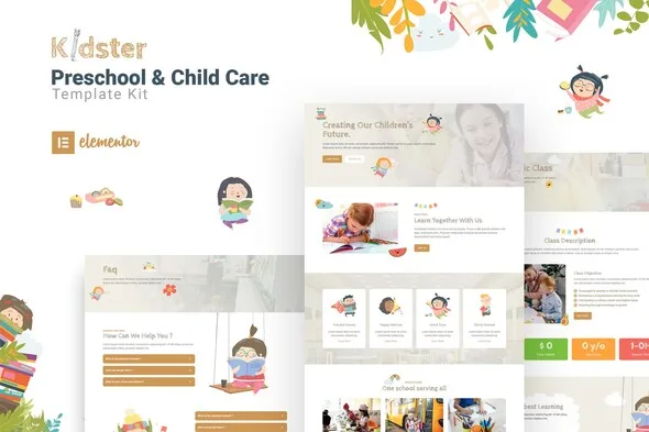 Kidster - Preschool & Childcare Elementor Template Kit