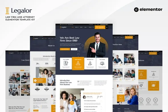 Legalor - Law Firm & Attorney Elementor Template Kit