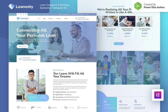 Loanesty - Loan Company & Banking Elementor Template Kit