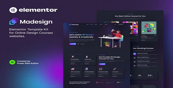 Madesign Online Design Courses Elementor Template Kit