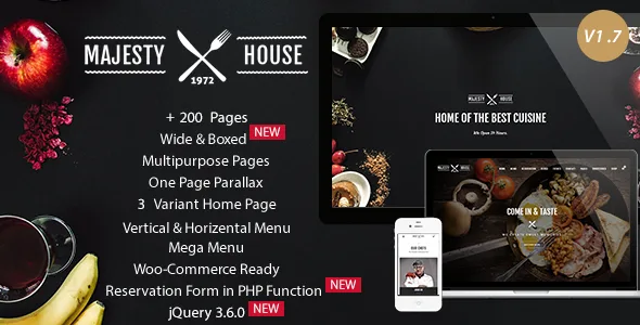 Majesty - Restaurant WooCommerce WordPress Theme
