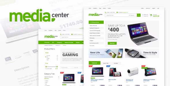 MediaCenter Electronics Store WooCommerce
