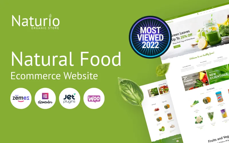 Naturio Food Store Template WooCommerce Theme