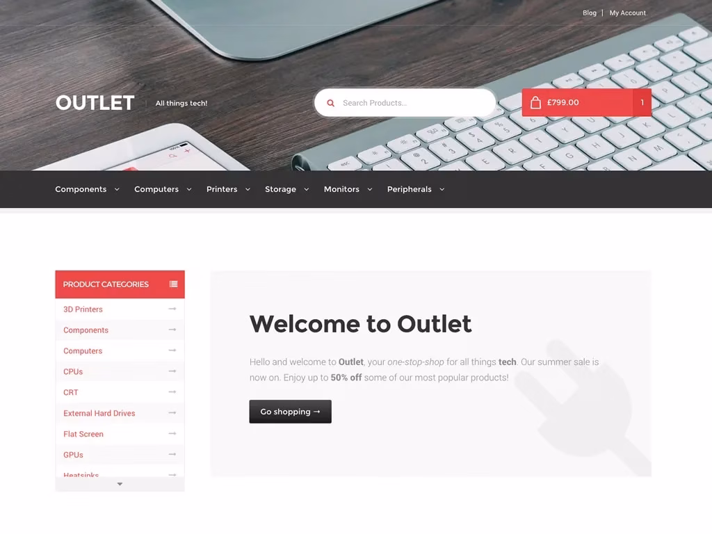 Outlet Storefront Theme for WooCommerce