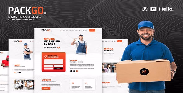 PackGo Moving Transport Logistics Elementor Template Kit