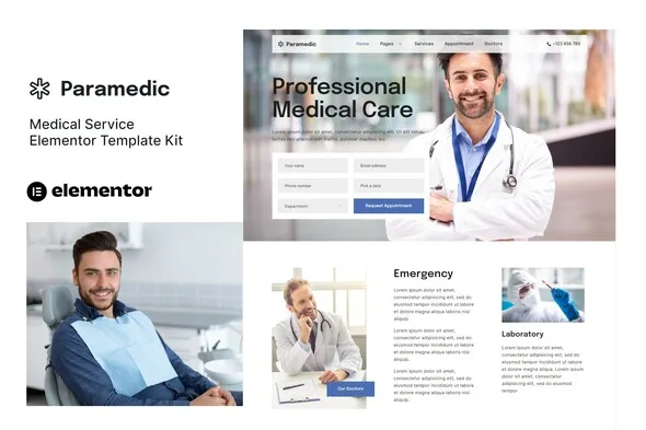 Paramedic - Medical Elementor Templates Kit