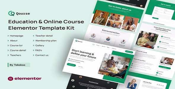 Qourse Education & Online Course Elementor Template Kit