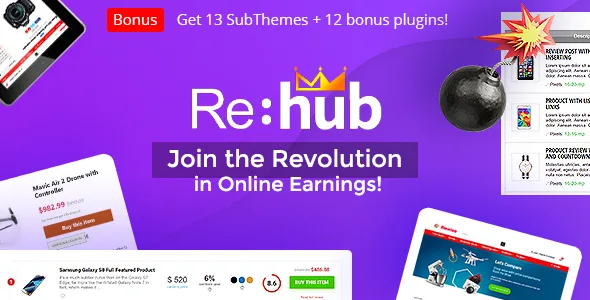REHub – Price Comparison, Affiliate Marketing, Multi Vendor Store, Community