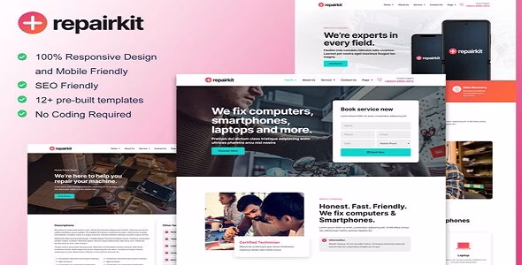 RepairKit Mobile Phone & Computer Repair Elementor Template Kit